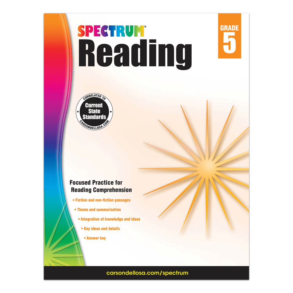 Carson-Dellosa Spectrum Reading Workbook, Grade 5