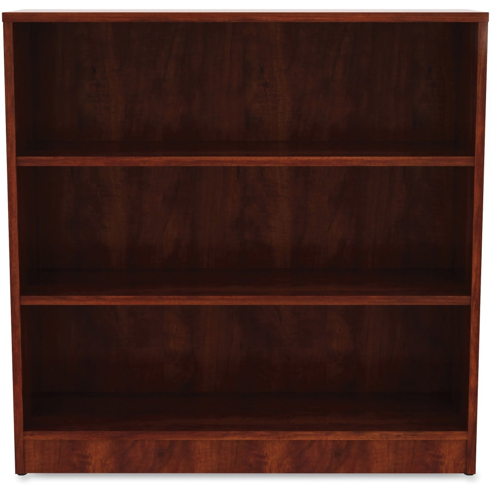 Lorell 36inH 3-Shelf Bookcase, Cherry