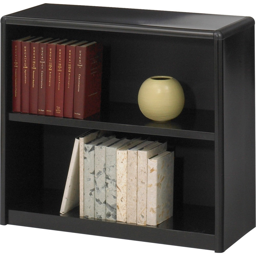 Safco Value Mate Steel Modular Shelving Bookcase, 2 Shelves, 28inH x 31-3/4inW x 13-1/2inD, Black