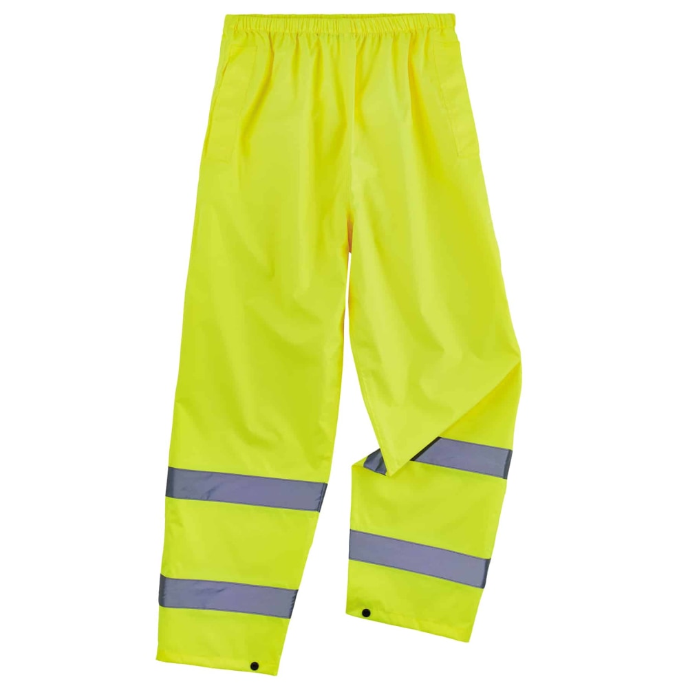 Ergodyne Glowear 8916 Class E Lightweight Hi-Vis Rain Pants, Large, Lime