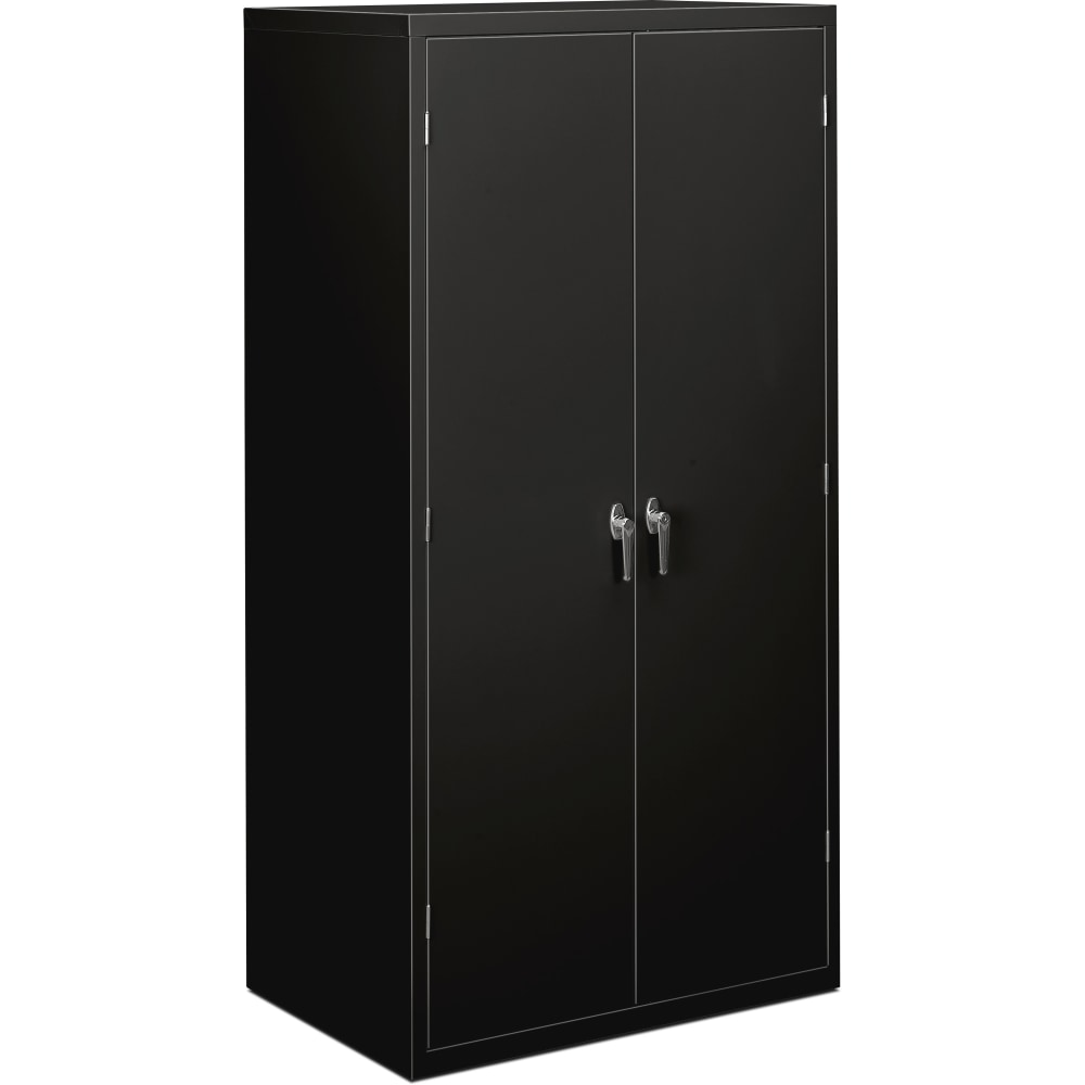 HON Brigade Storage Cabinet, 5 Adjustable Shelves, 72inH x 36inW x 24-1/4inD, Black