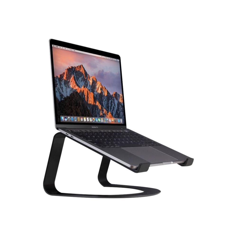 Twelve South Curve for MacBook - Up to 17in Screen Support - 7 lb Load Capacity - 11in Height x 6in Width - Desktop - Aluminum - Matte Black - Ergonomic