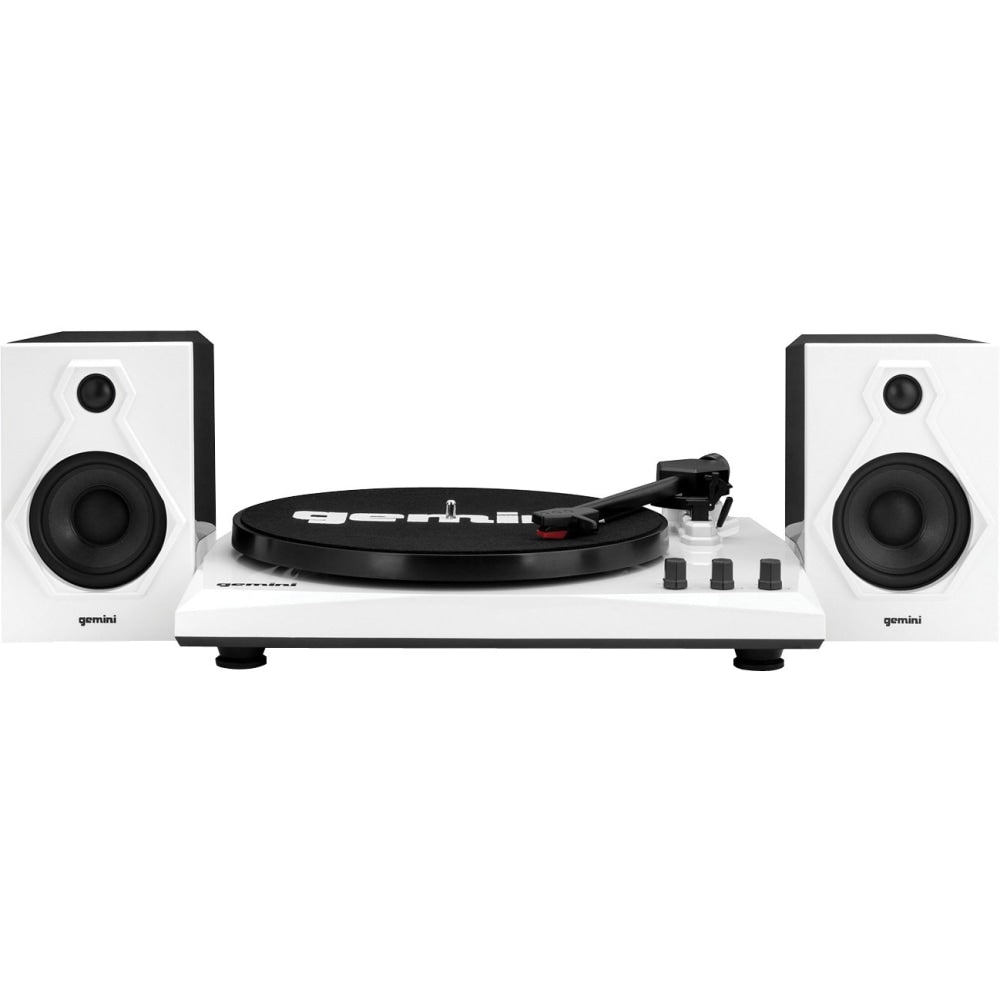 Gemini Sound TT-900 Stereo Turntable System - Belt DriveAutomatic Tone Arm - 78, 45, 33 rpm - Black, White - Bluetooth - Audio Line Out