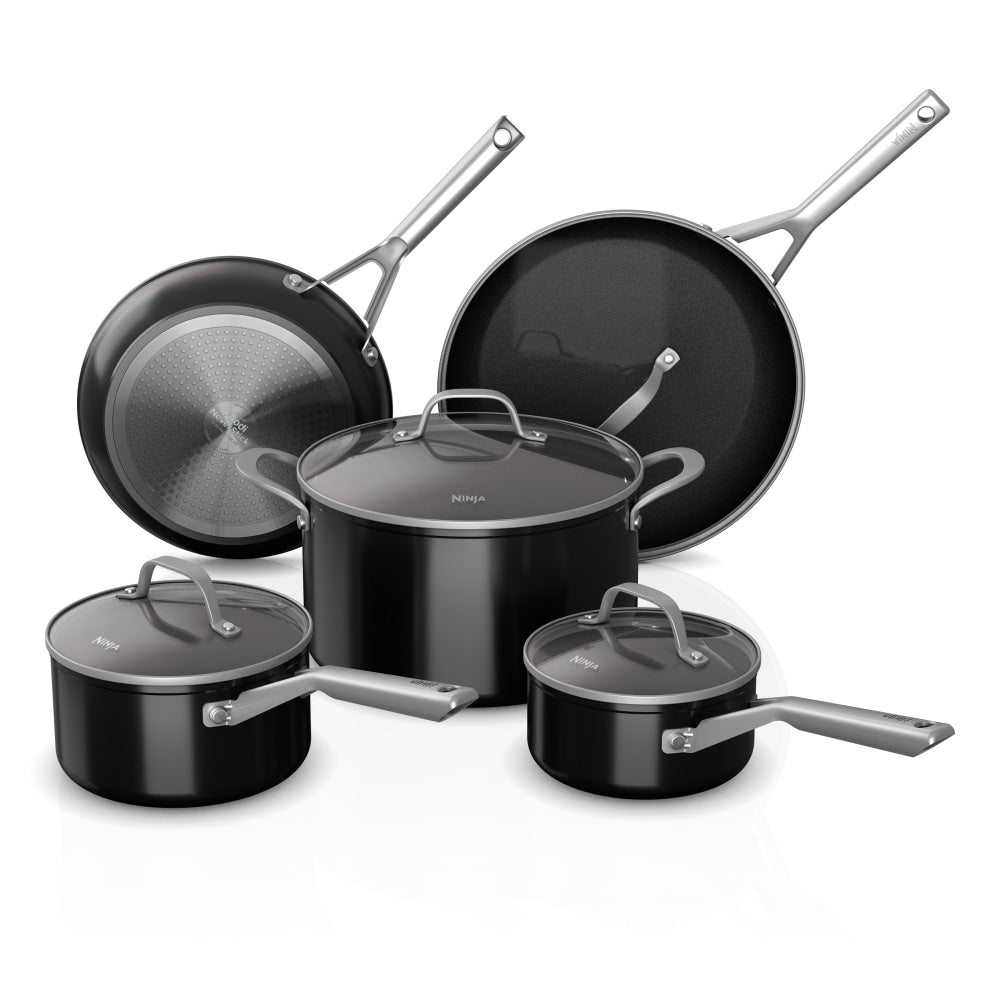 Ninja Foodi NeverStick Essential 9-Piece Cookware Set, Black