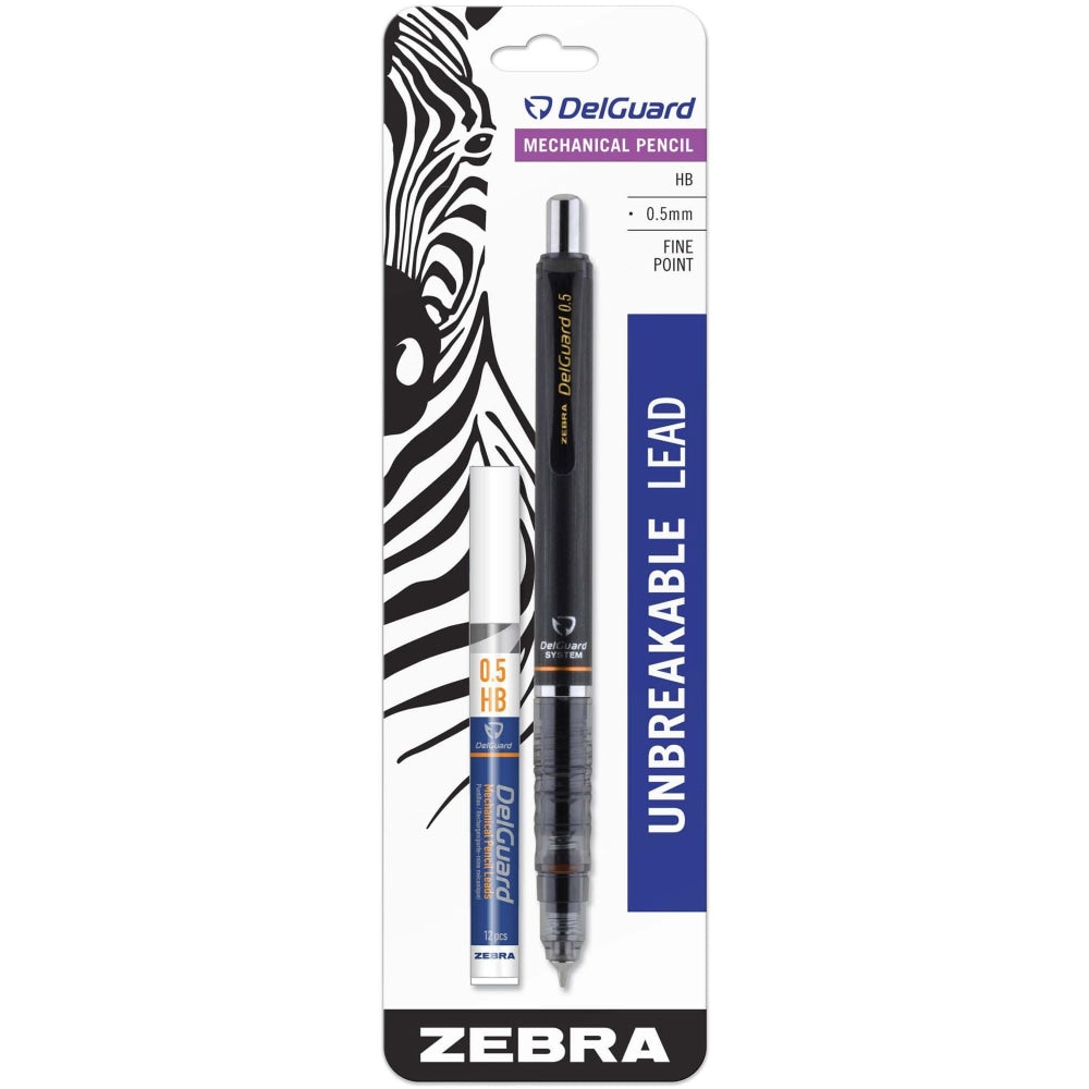 Zebra Pen Delguard Mechanical Pencil, 0.5 mm, Black Barrel