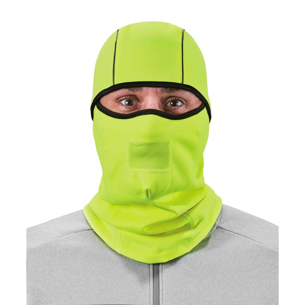 Ergodyne N-Ferno 6823 Windproof Hinged Balaclava, One Size, Lime