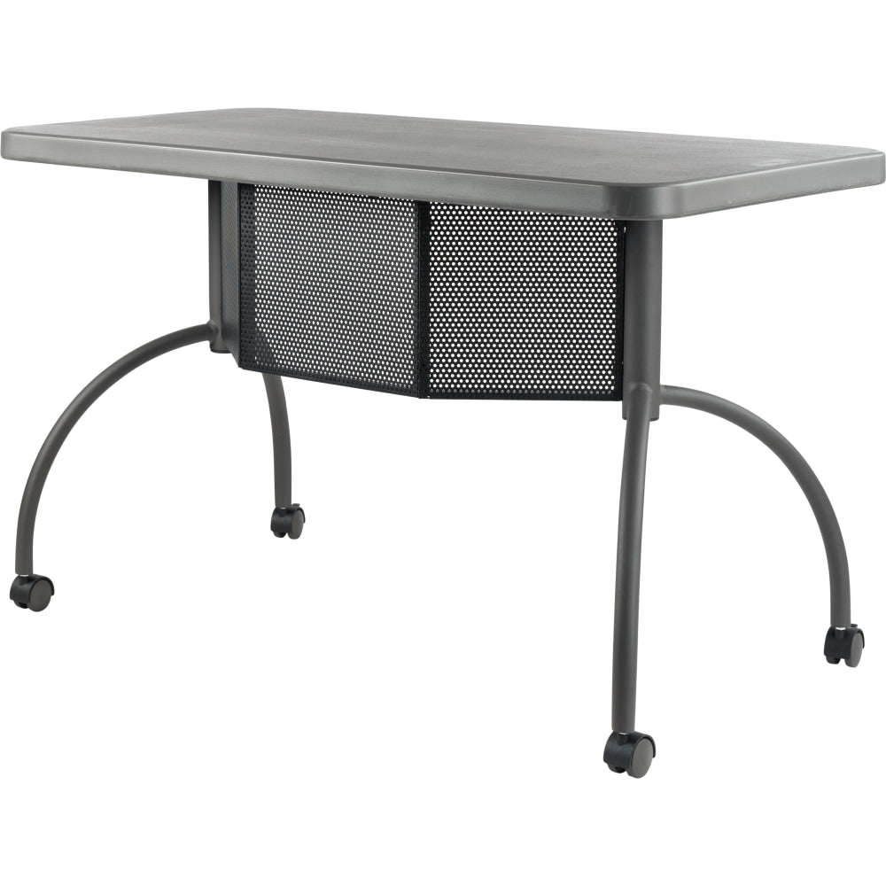 National Public Seating Oklahoma Sound Teachers WorkPod Desk, 30inH x 24inW x 48inD, Charcoal Slate