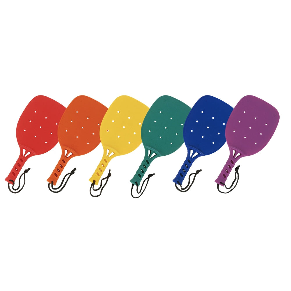 Champion Sports Paddleball Rackets, 15inH x 8inW x 4inD, Assorted Colors, Pack Of 6 Rackets