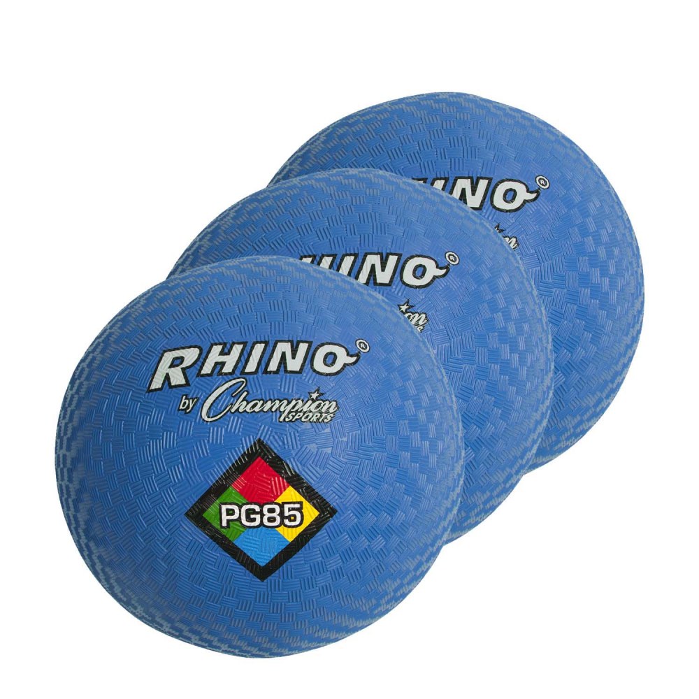 Champion Sports Playground Balls, 8-1/2in, Royal Blue, Pack Of 3 Balls