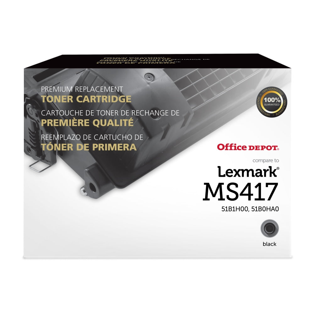 Office Depot Remanufactured Black High Yield Toner Cartridge Replacement For Lexmark MS417, ODMS417