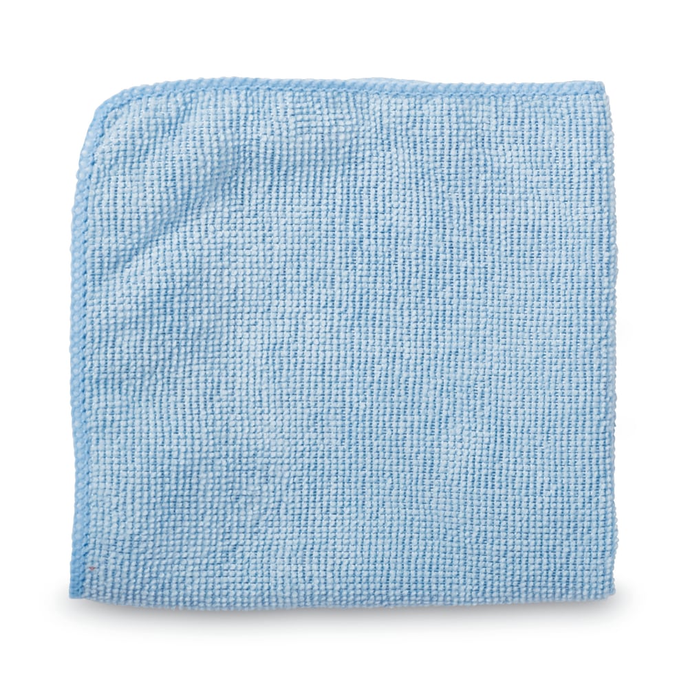 Rubbermaid Commercial Microfiber Cleaning Cloths, 12in x 12in, Blue, Box Of 24 Cloths