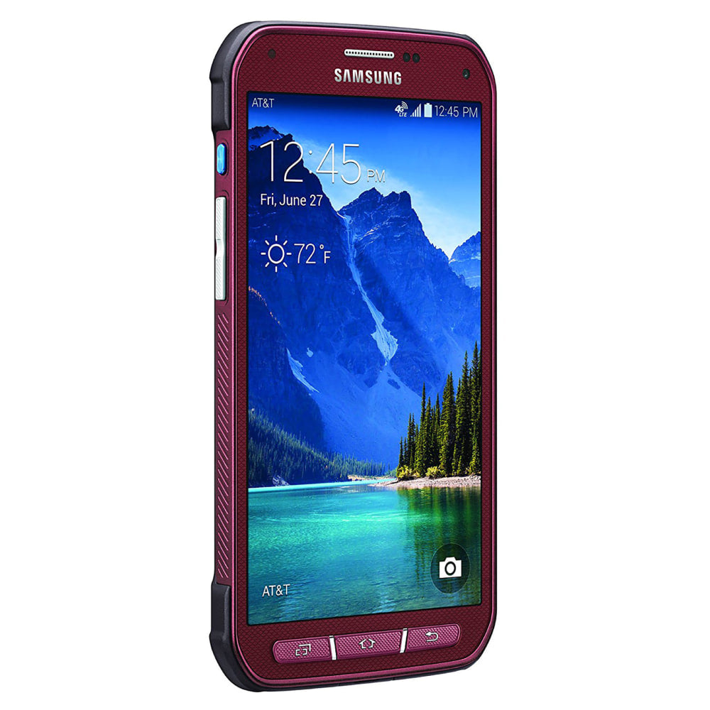 Samsung Galaxy S5 Active G870A Cell Phone, Ruby Red, PSN100571