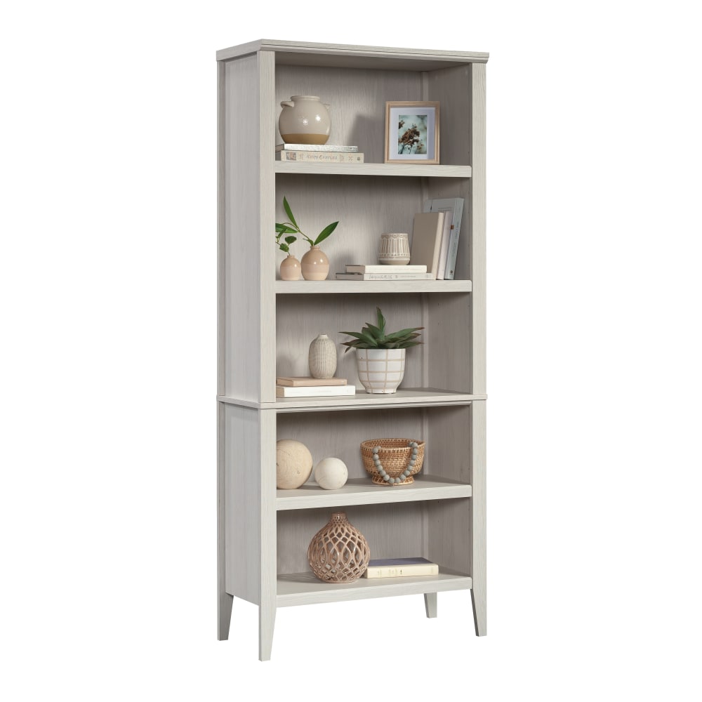 Sauder Larkin Ledge 73inH 5-Shelf Open Bookcase, Glacier Oak