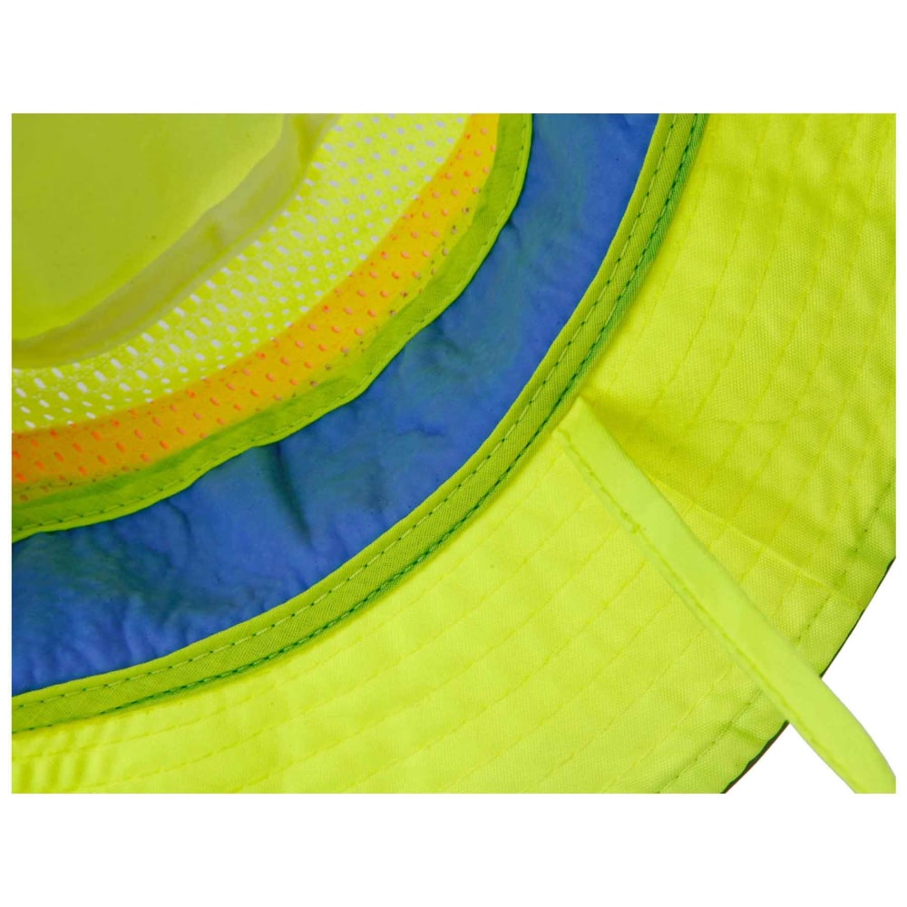 Ergodyne Chill-Its 8953CT Evaporative Class Headwear Hi-Vis Ranger Hat, Large/X-Large, Lime