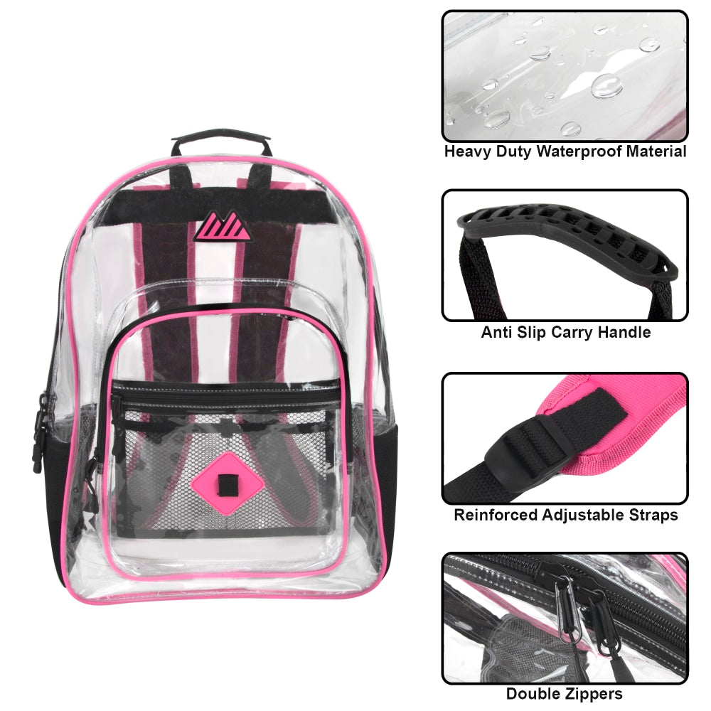 Trailmaker Clear Backpack, Pink