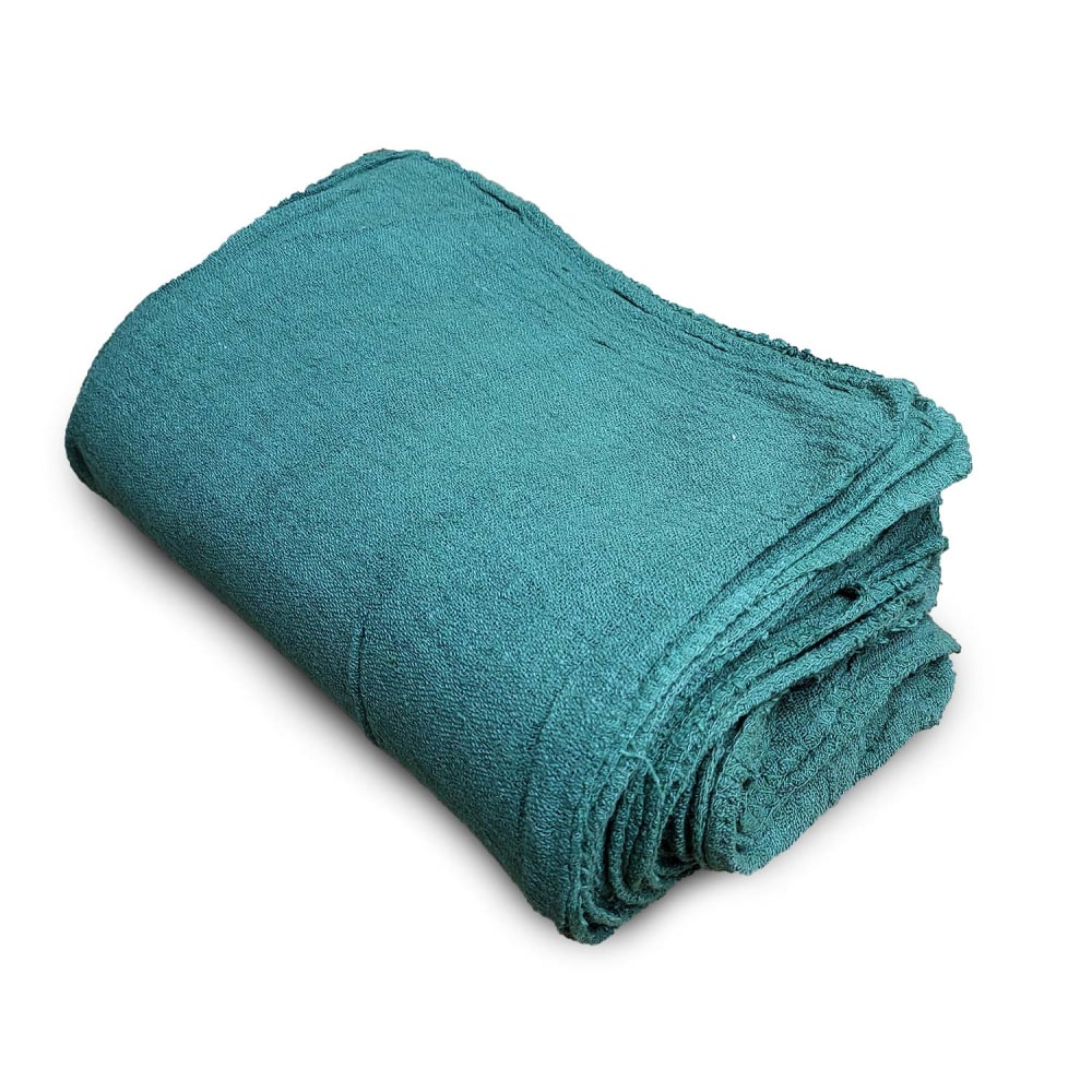 Pro-Clean Basics Industrial-Grade Shop Towels, 10in x 12in, Green, Pack Of 2,500 Towels