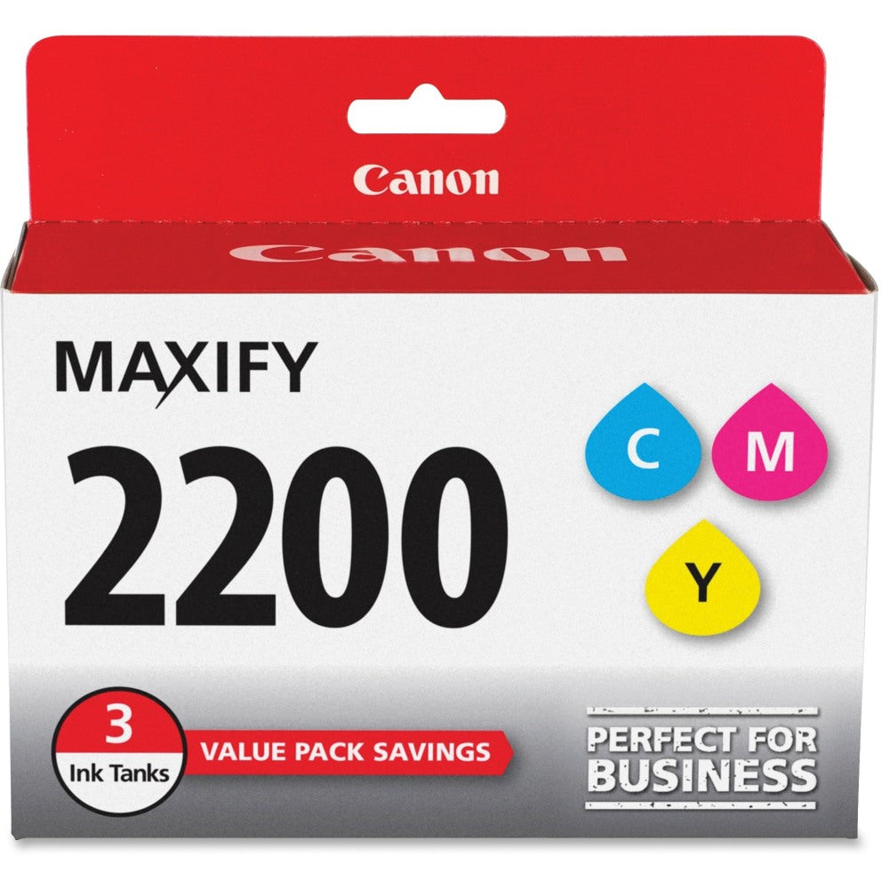 Canon PGI-2200 CMY Original Ink Cartridge - Inkjet - Standard Yield - 700 Pages (Per Cartridge) - Cyan, Magenta, Yellow - 3 / Pack