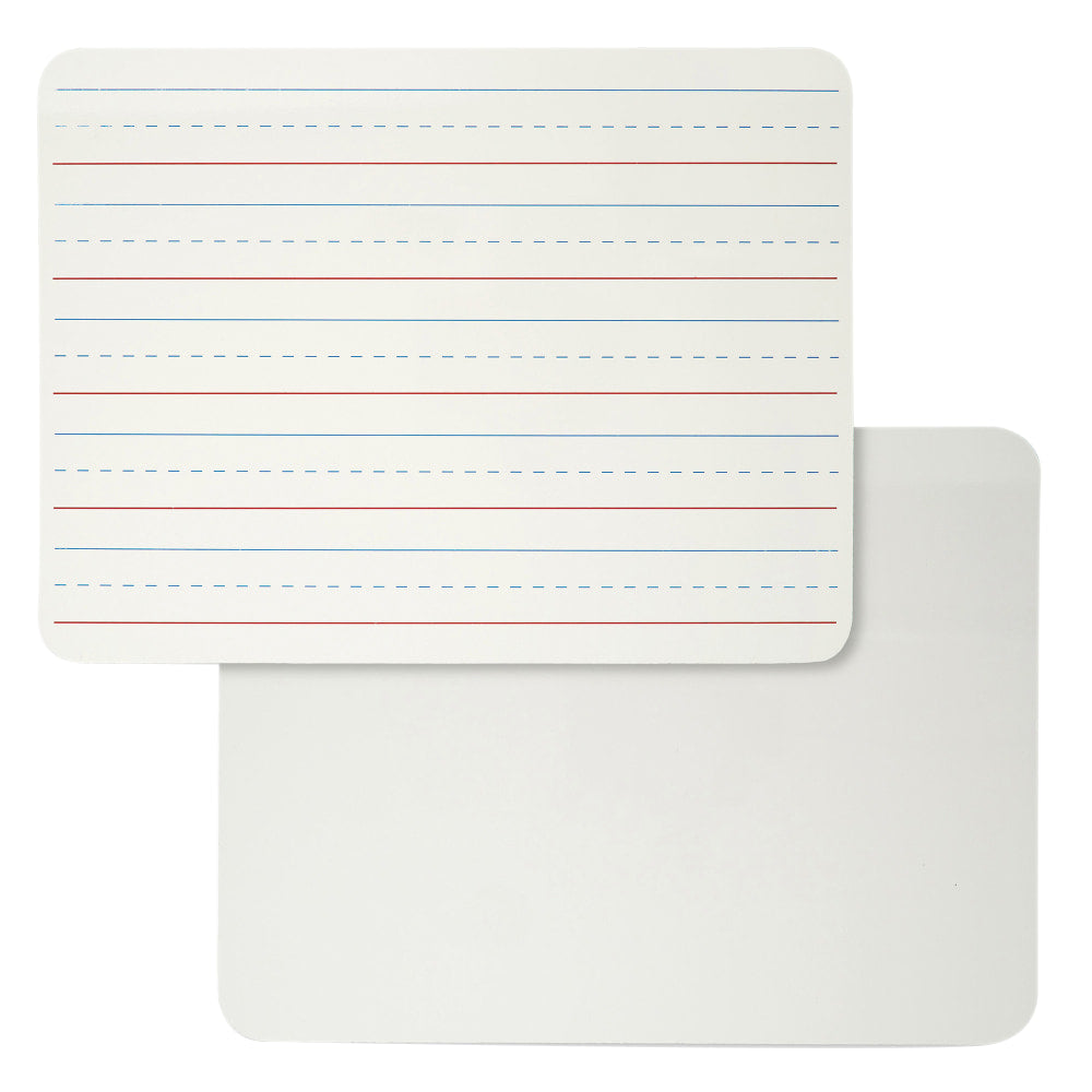 Charles Leonard Magnetic 2-Sided Dry-Erase Boards, 9in x 12in, White/Lined, Pack Of 3 Boards