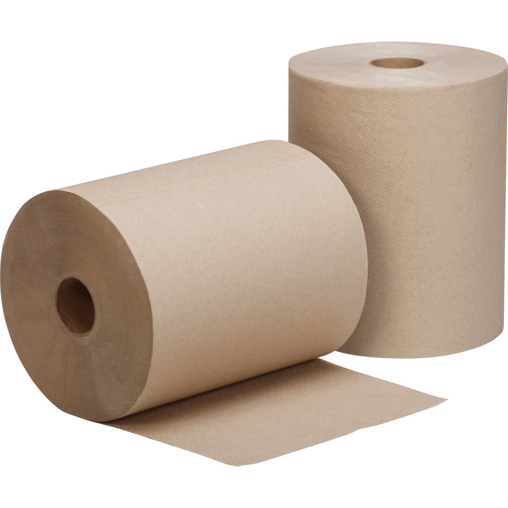 SKILCRAFT Paper Towel Rolls, 10in x 800ft, 100% Recycled, Brown, Box Of 6 Rolls