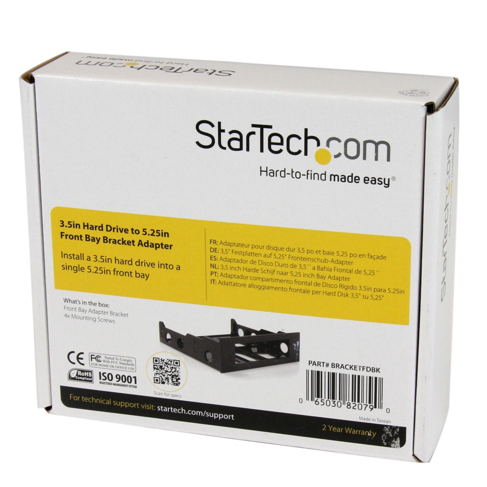 StarTech.com 3.5in Hard Drive to 5.25in Front Bay Bracket Adapter