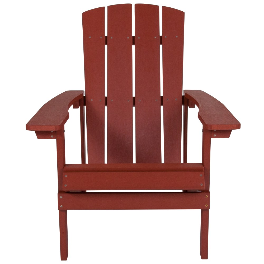 Flash Furniture Charlestown All-Weather Adirondack Chair, Red