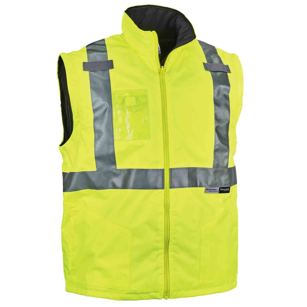 Ergodyne GloWear 8287 Type R Class 2 High-Visibility Thermal Jacket With Removable Sleeves, Small, Lime