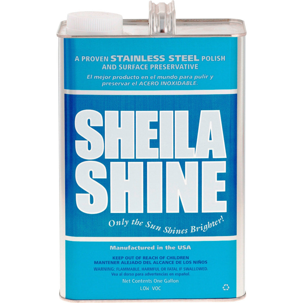 Sheila Shine Cleaner Polish - 128 fl oz (4 quart) - 4 / Carton - Blue, White