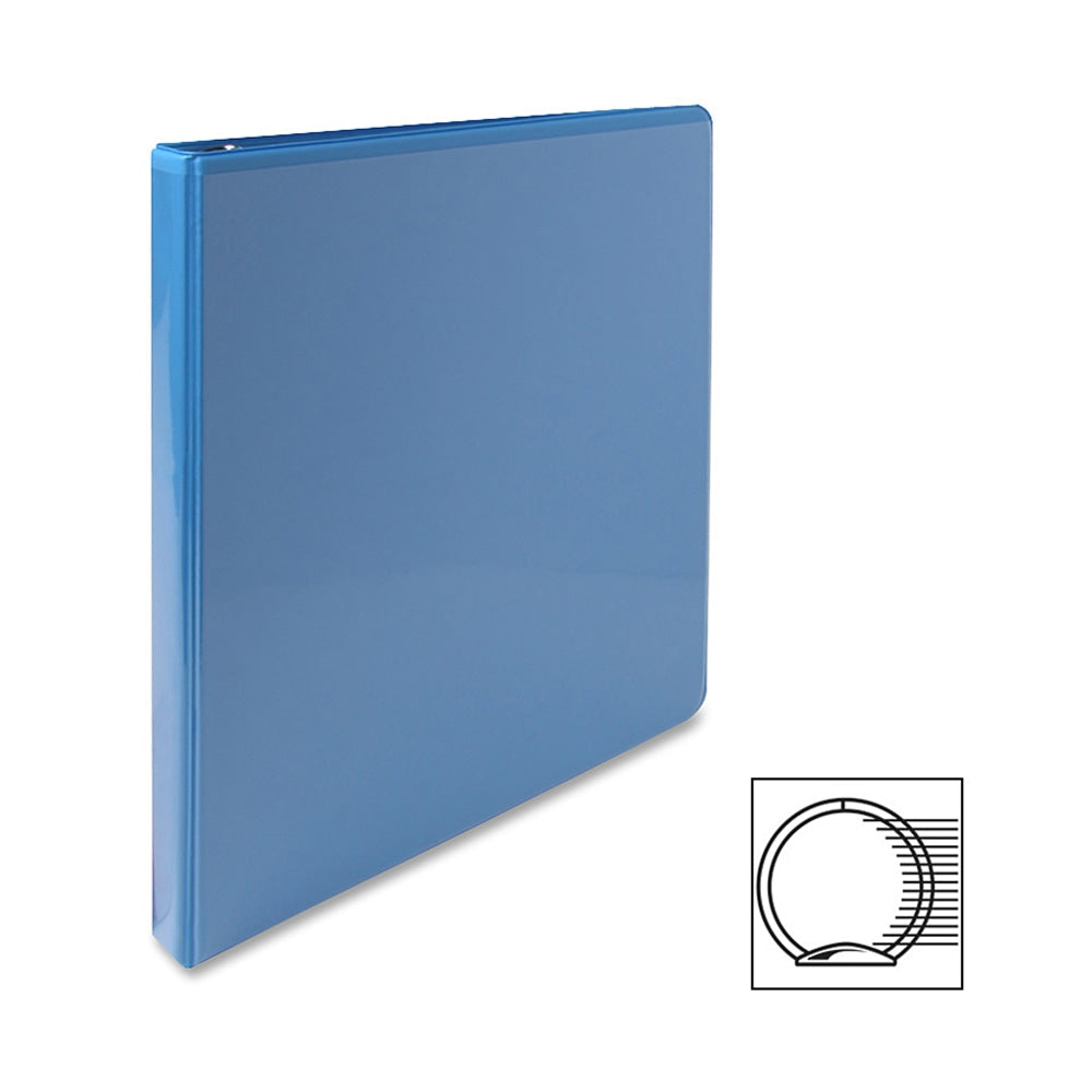 Sparco Premium View 3-Ring Binder, 1/2in Round Rings, 96% Recycled, Light Blue