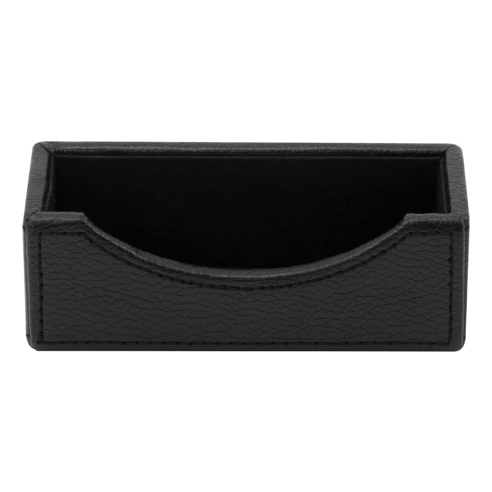 Realspace Black Faux Leather Business Card Holder