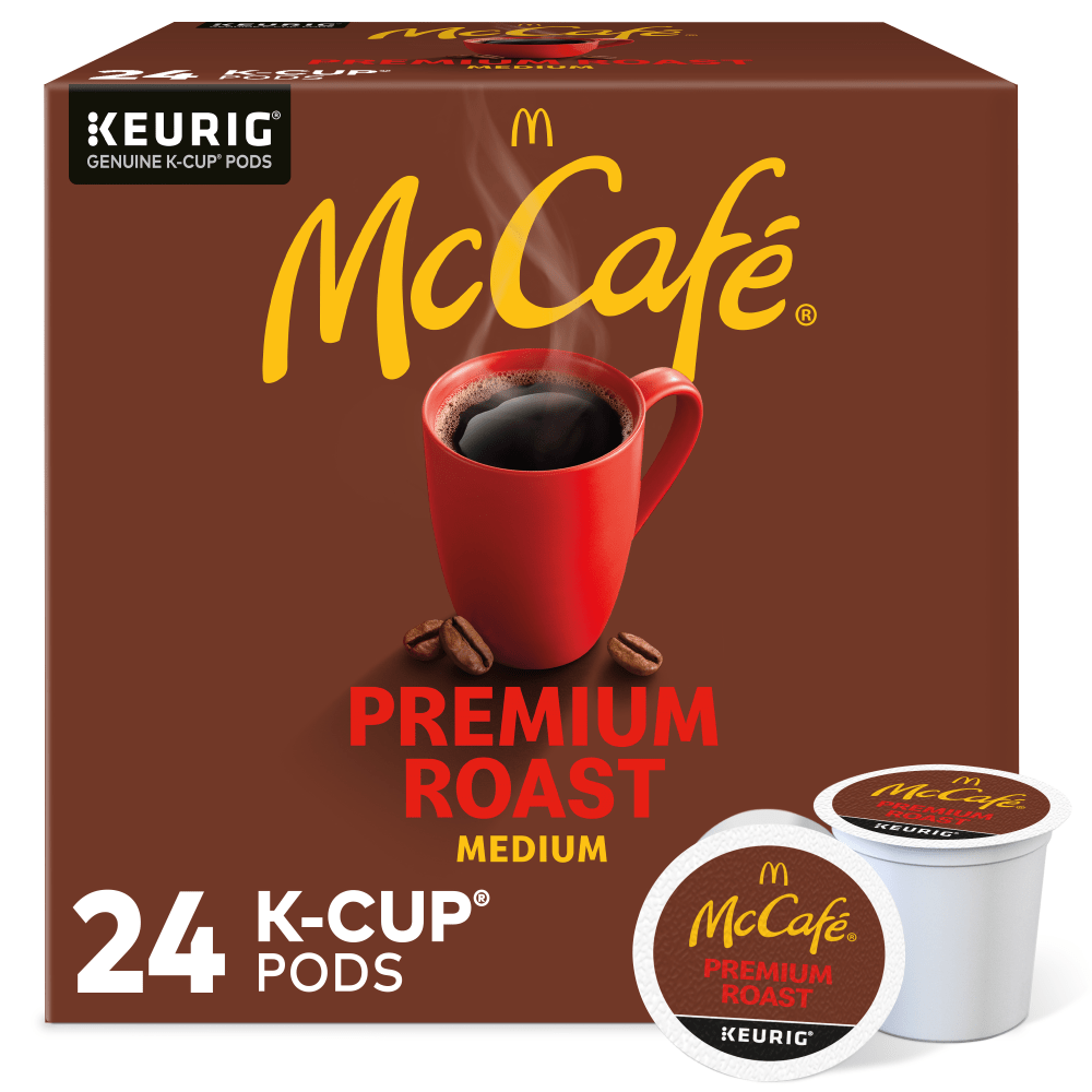 McCafe Single-Serve Coffee K-Cup Pods, Premium Roast, Carton Of 24