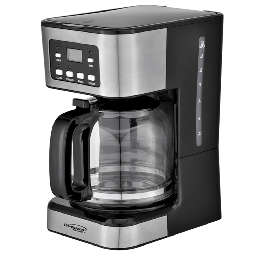 Brentwood 12-Cup Programmable Digital Coffee Maker, Black