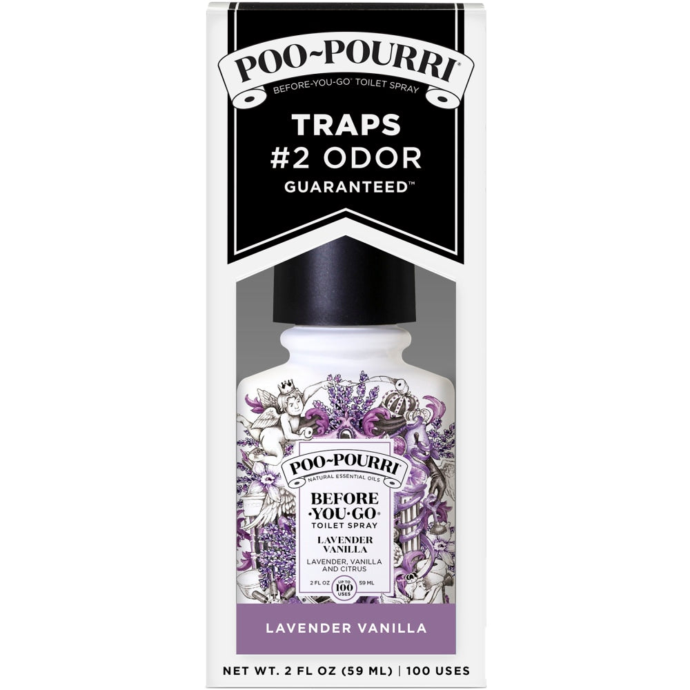 Poo-Pourri Before You Go Toilet Spray, 2 Oz, Lavender/Vanilla/Citrus, Pack Of 12 Bottles