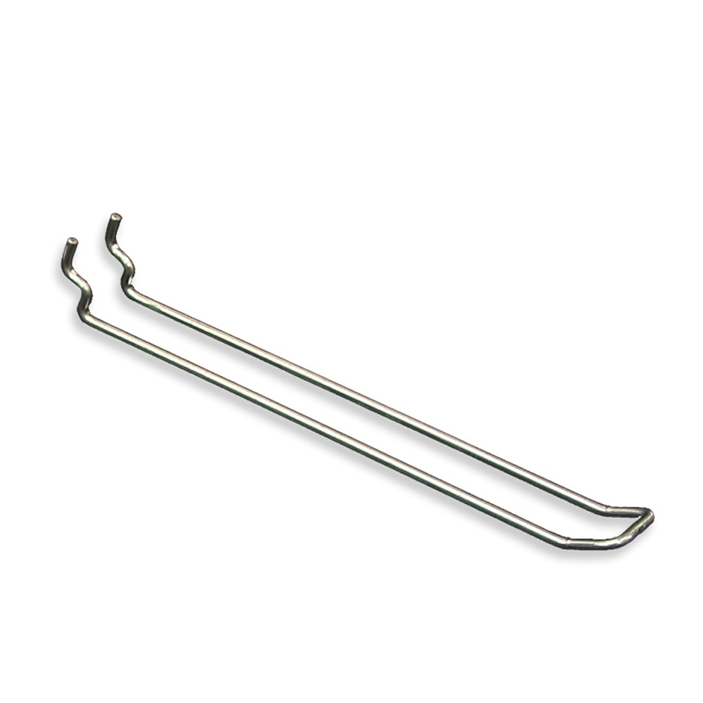 Azar Displays Galvanized Metal Safety Loop Hooks, 8in x 1in, Pack Of 50 Hooks