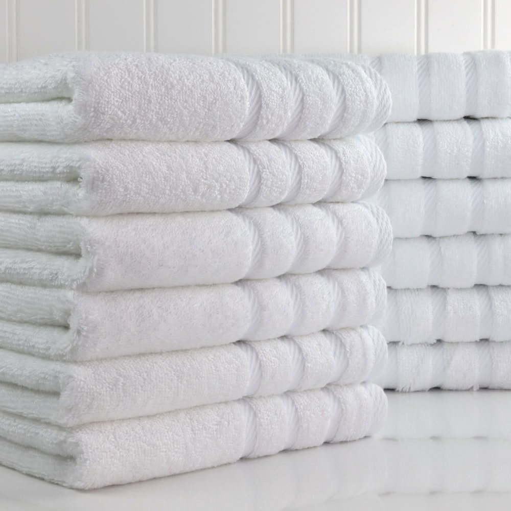 1888 Mills Naked Cotton/Tencel Modal Hand Towels, 16in x 32in, White, Pack Of 72 Towels