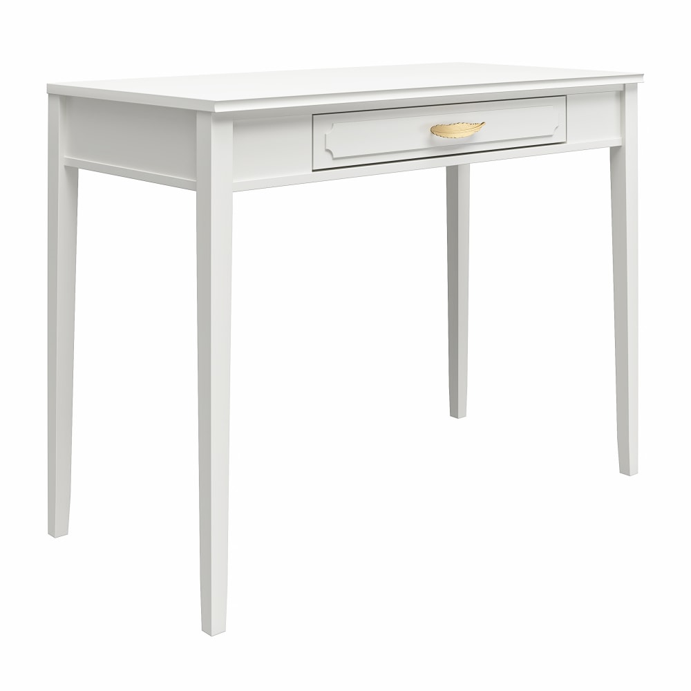 Ameriwood Home Stella 40inW Computer Desk, White/Gold