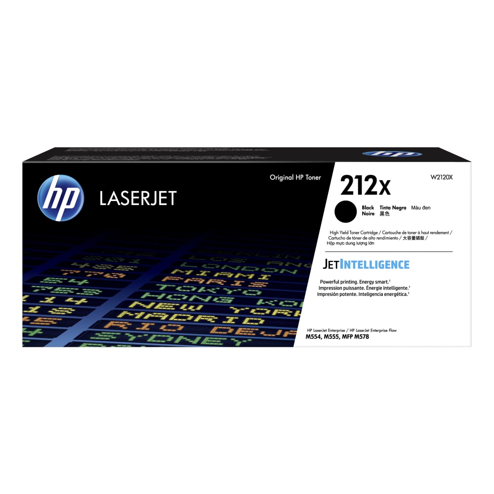 HP 212X Black High Yield Toner Cartridge, W2120X