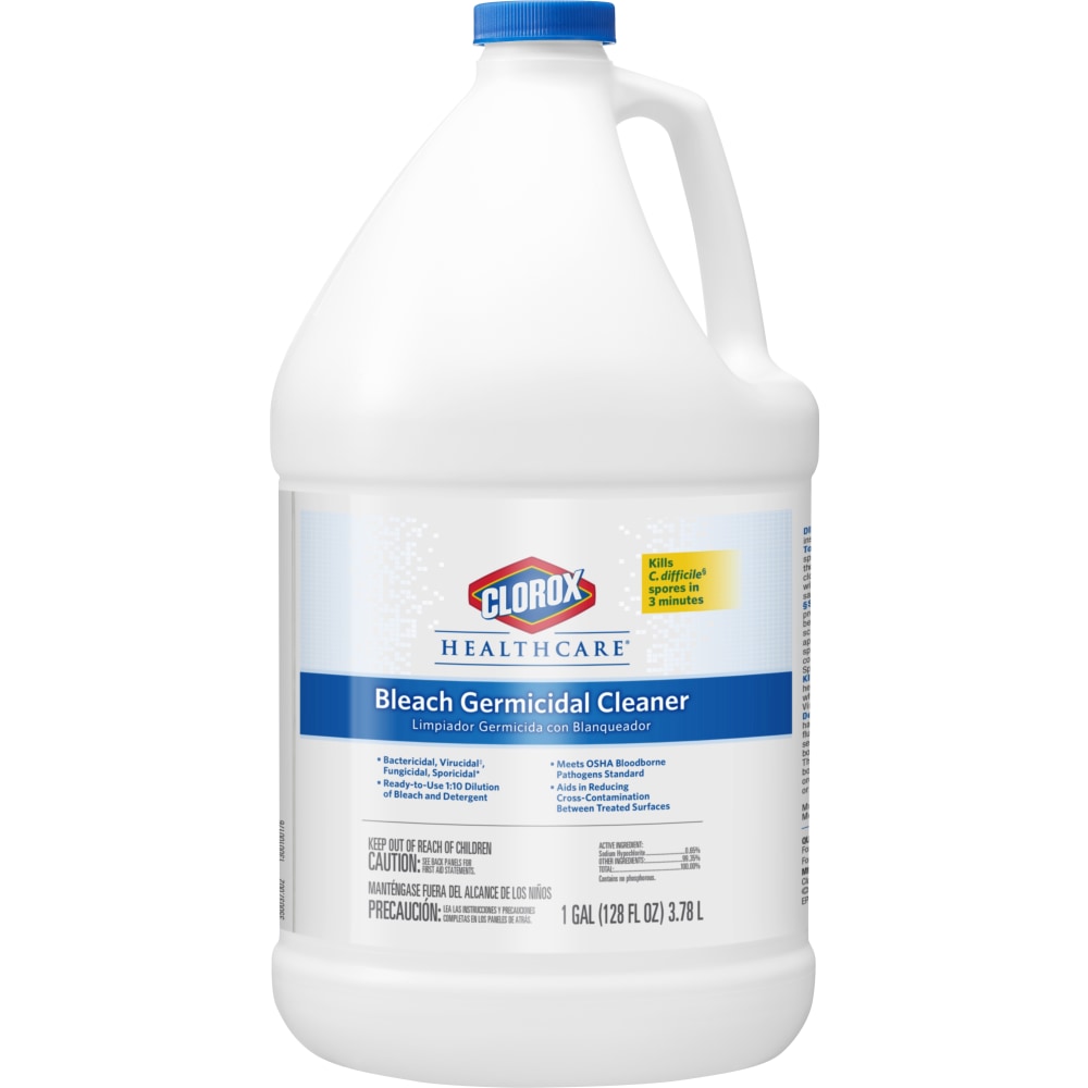 Clorox Healthcare Bleach Germicidal Cleaner Refill, 128 Ounces