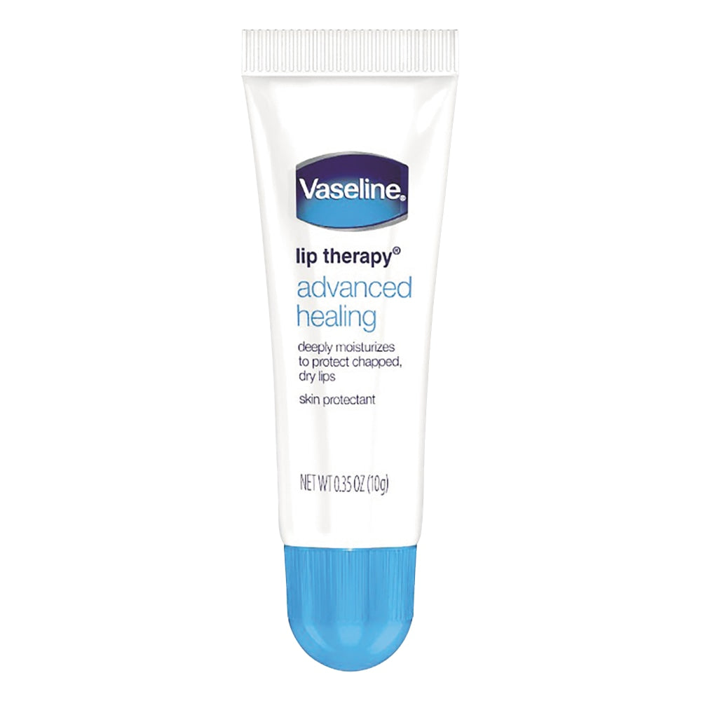 Vaseline Lip Therapy Advanced Lip Balm, 0.35 Oz, Case Of 72 Tubes