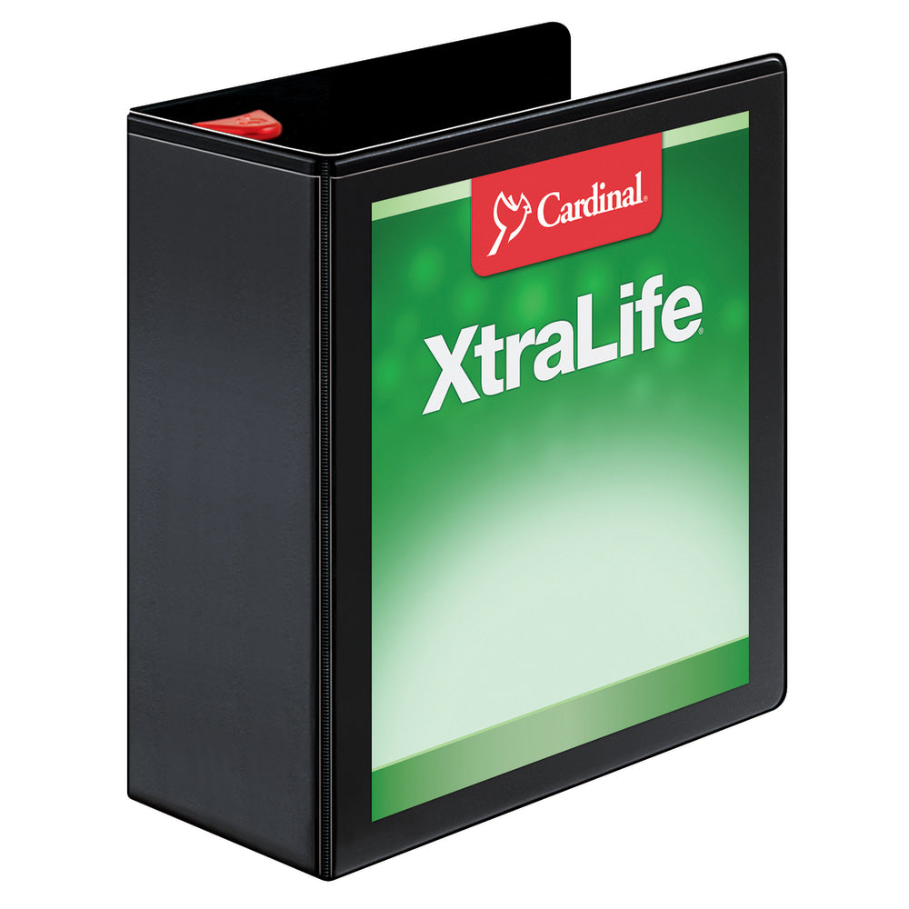 Cardinal XtraLife Locking Slant-D Ring 3-Ring Binder, 4in D-Rings, Black