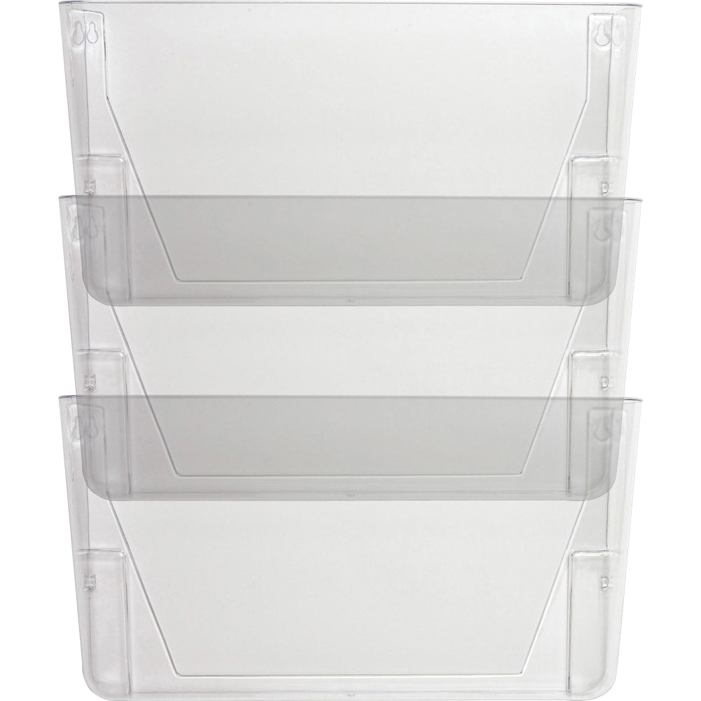 Sparco Stak-A-File Vertical Filing Systems - 14.5in Height x 13.1in Width x 4.3in Depth - Wall Mountable - Clear - 3 / Pack