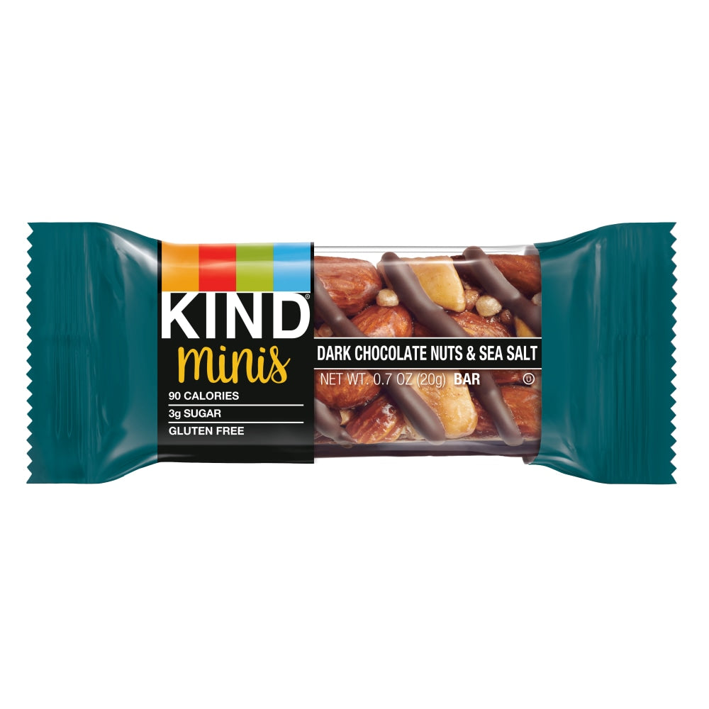 KIND Minis Dark Chocolate Nuts & Sea Salt and Caramel Almond & Sea Salt Variety, 0.7 oz, 32 Count