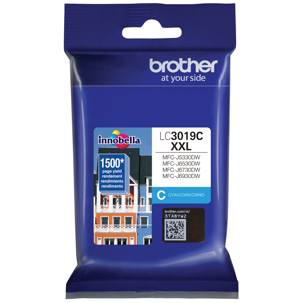 Brother LC3019I Cyan Extra-High-Yield Ink Cartridge, LC3019C