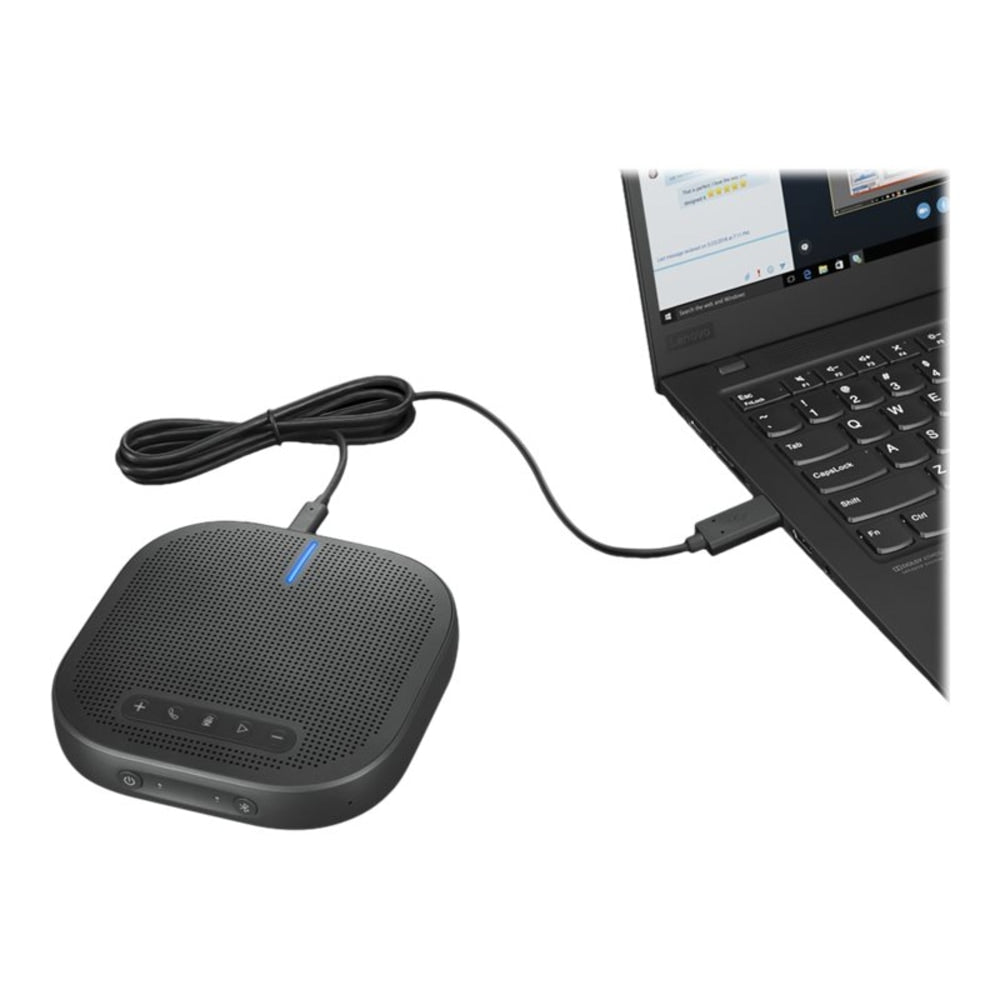 Lenovo L900 - VoIP desktop speakerphone - Bluetooth - wireless, wired - USB - thunder black