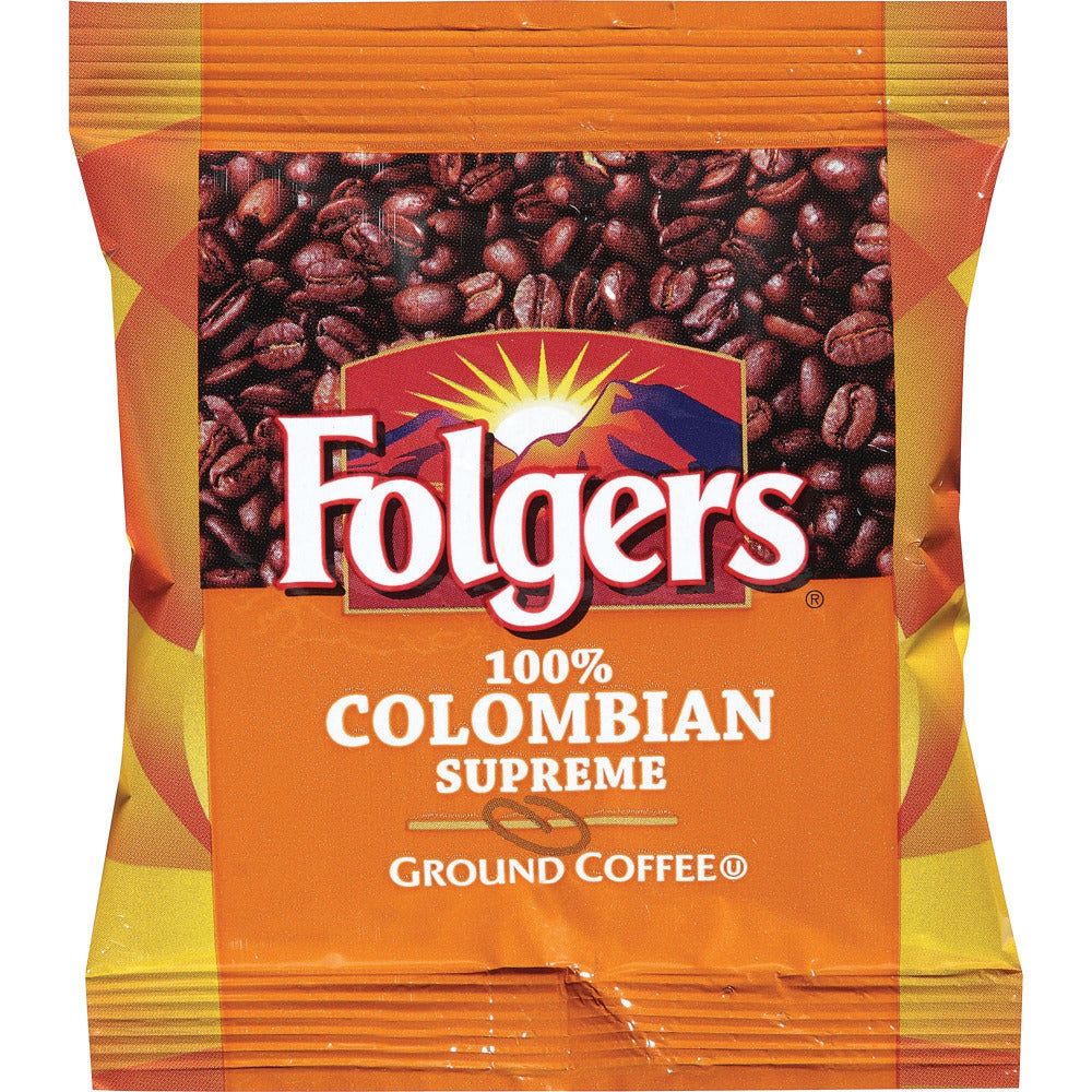 Folgers 100% Colombian Pouch Coffee, 1.75 Oz., Carton Of 42 Bags