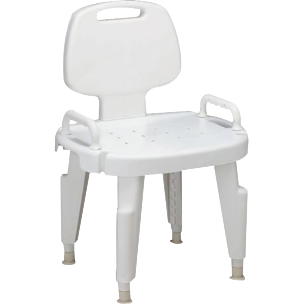 Medline Guardian Composite Bath Bench With Back, White