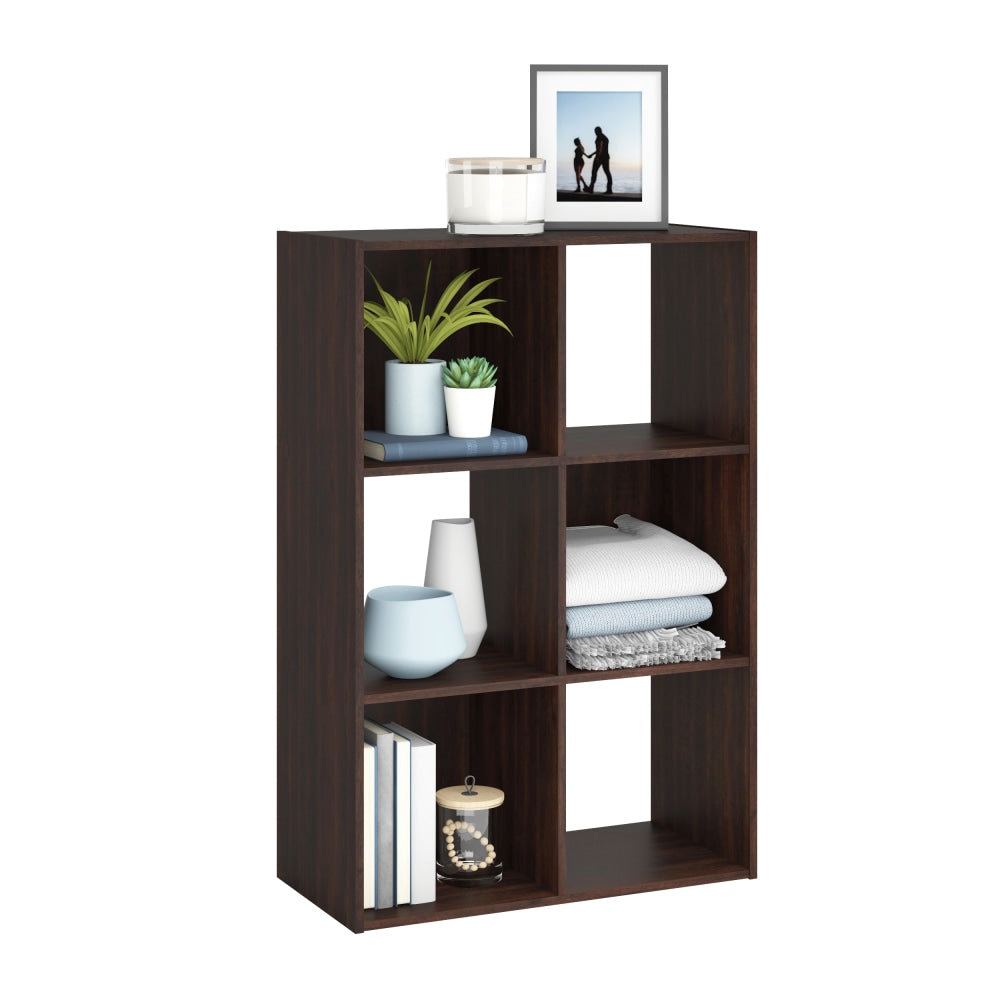 Sauder Select 36inH 6-Cube Storage Bookcase, Cinnamon Cherry