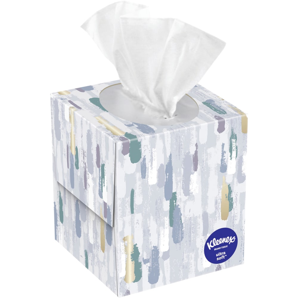 Kleenex Ultra Soft 3-Ply Facial Tissues, 65 Tissues Per Box, Carton Of 27 Boxes