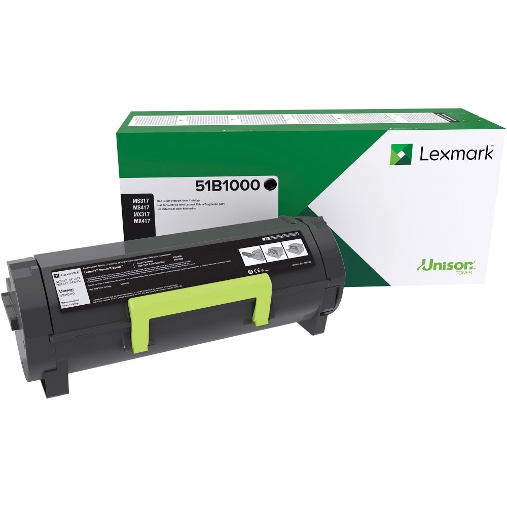 Lexmark 51B1000 Black Return Program Toner Cartridge