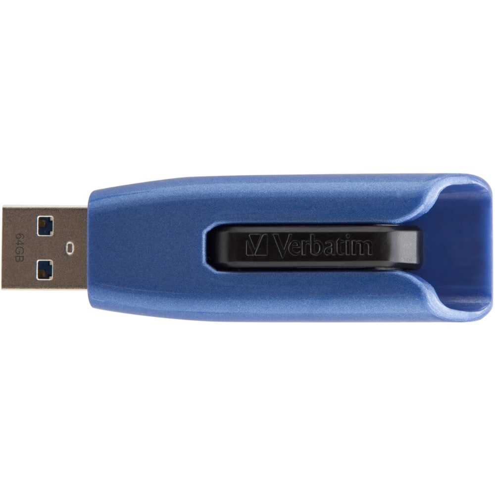 Verbatim 64GB Store "n Go V3 Max USB 3.0 Flash Drive - Blue - 64GB - Black, Blue