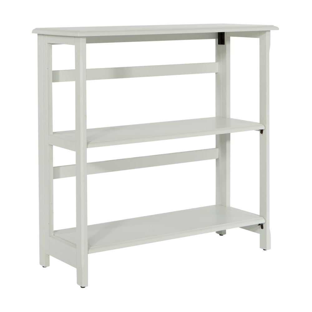 Office Star Brookings 33inH 3-Shelf Bookcase, White